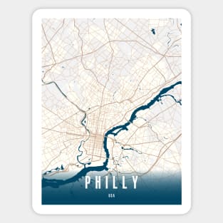 philly city map Sticker